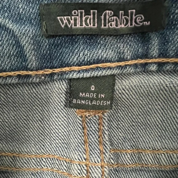 Checkered denim mini skirt- NWOT - Picture 3 of 5